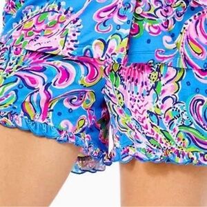 Lilly Pulitzer Blue and Pink Pajama Shorts